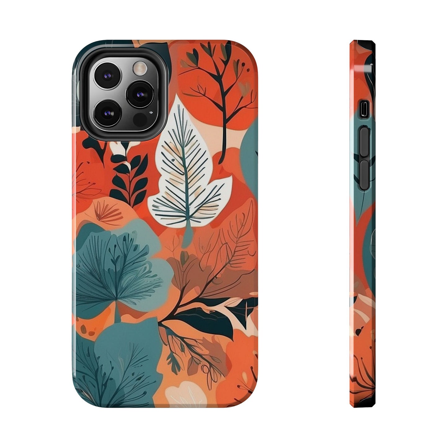 Autumn Leaf iPhone Case 🍁 | Warm Botanical Design, Shockproof Protection for iPhone 16 to 12 Pro Max 📱