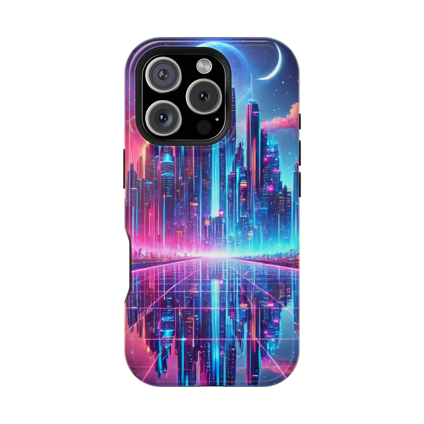 🔥 Neon Cyberpunk Phone Case 🌌 | MagSafe® Ready 📱 iPhone 16 to 13!