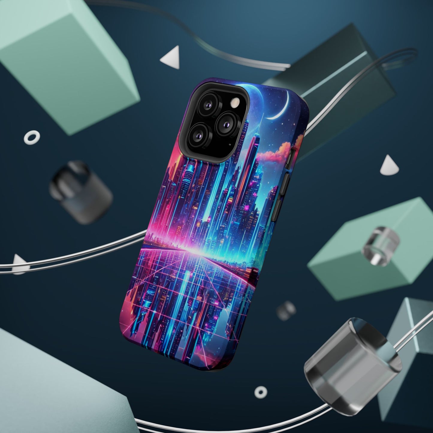 🔥 Neon Cyberpunk Phone Case 🌌 | MagSafe® Ready 📱 iPhone 16 to 13!