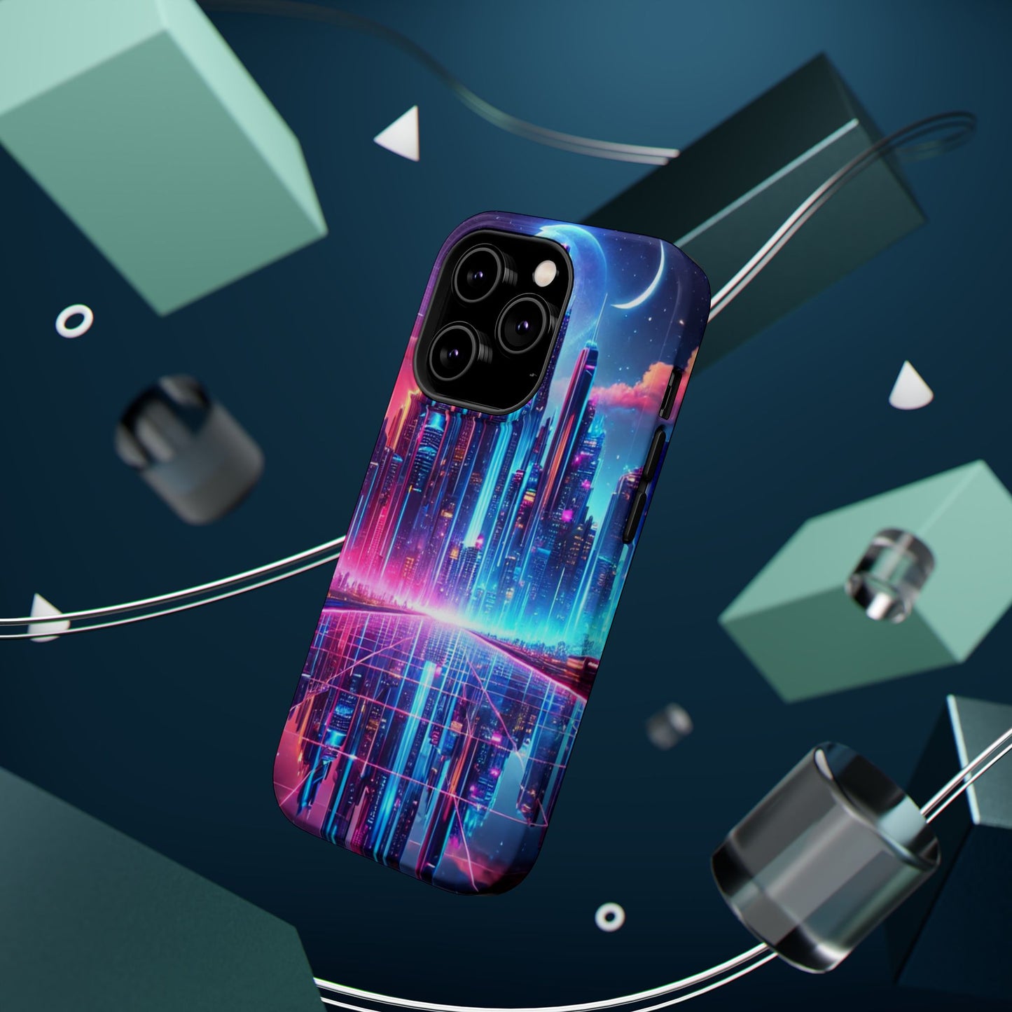 🔥 Neon Cyberpunk Phone Case 🌌 | MagSafe® Ready 📱 iPhone 16 to 13!