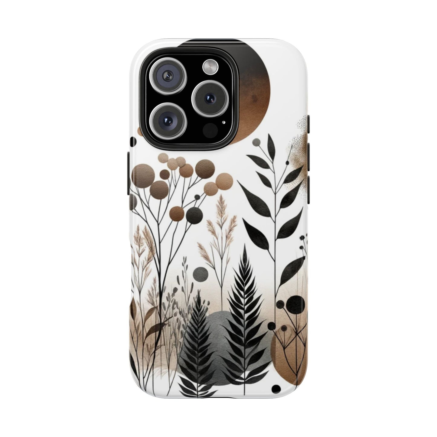 Nature-Inspired iPhone Case 🌿 | Minimalist Watercolor Design, Shockproof Protection for iPhone 16 to 12 Pro Max 📱