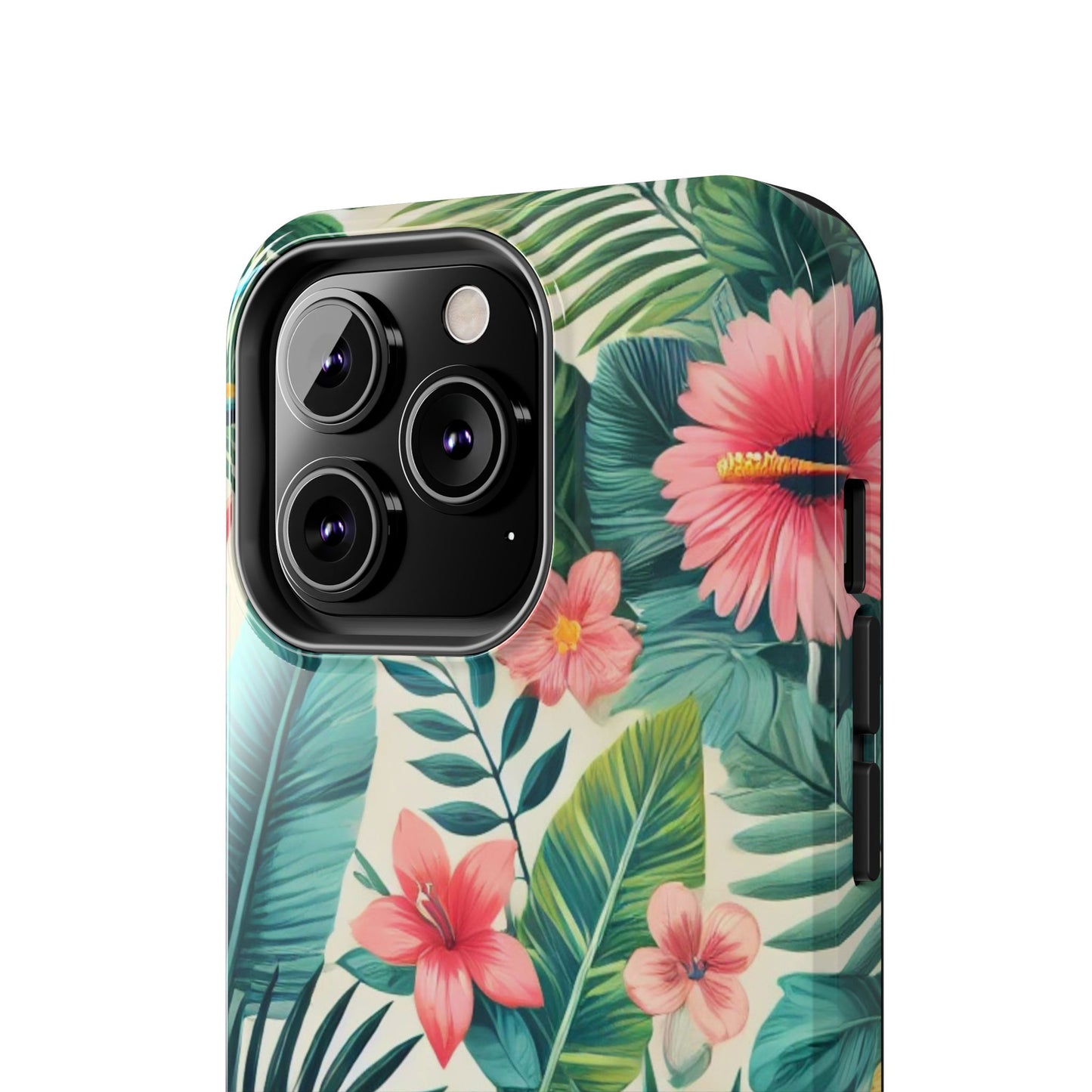 Tropical Paradise iPhone Case 🌺 | Vibrant Jungle Design, Shockproof Protection for iPhone 16 to 12 Pro Max