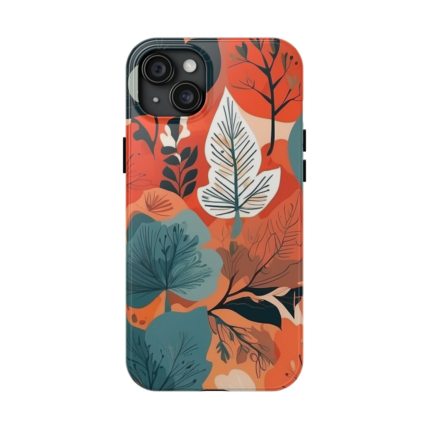 Autumn Leaf iPhone Case 🍁 | Warm Botanical Design, Shockproof Protection for iPhone 16 to 12 Pro Max 📱