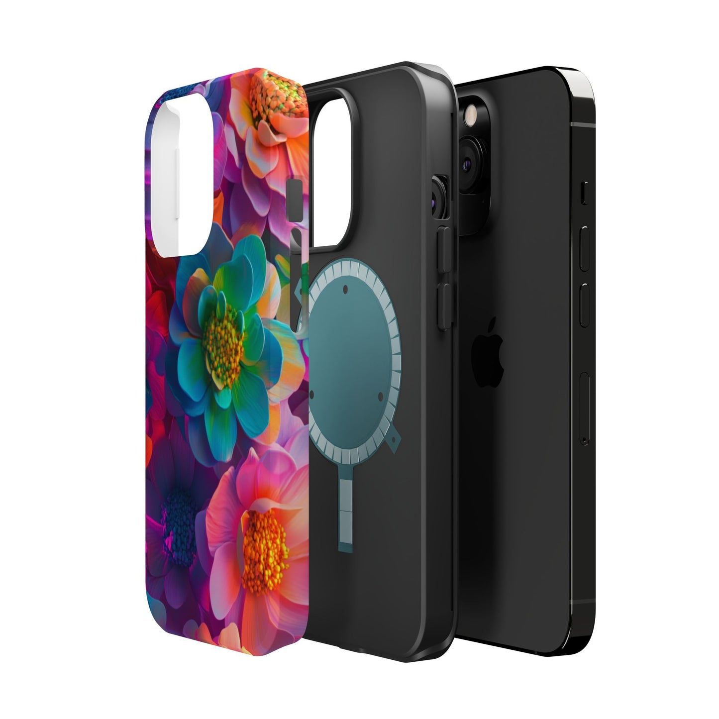 🌺 Vibrant Bloom Phone Case with 3D Neon Florals 🌺