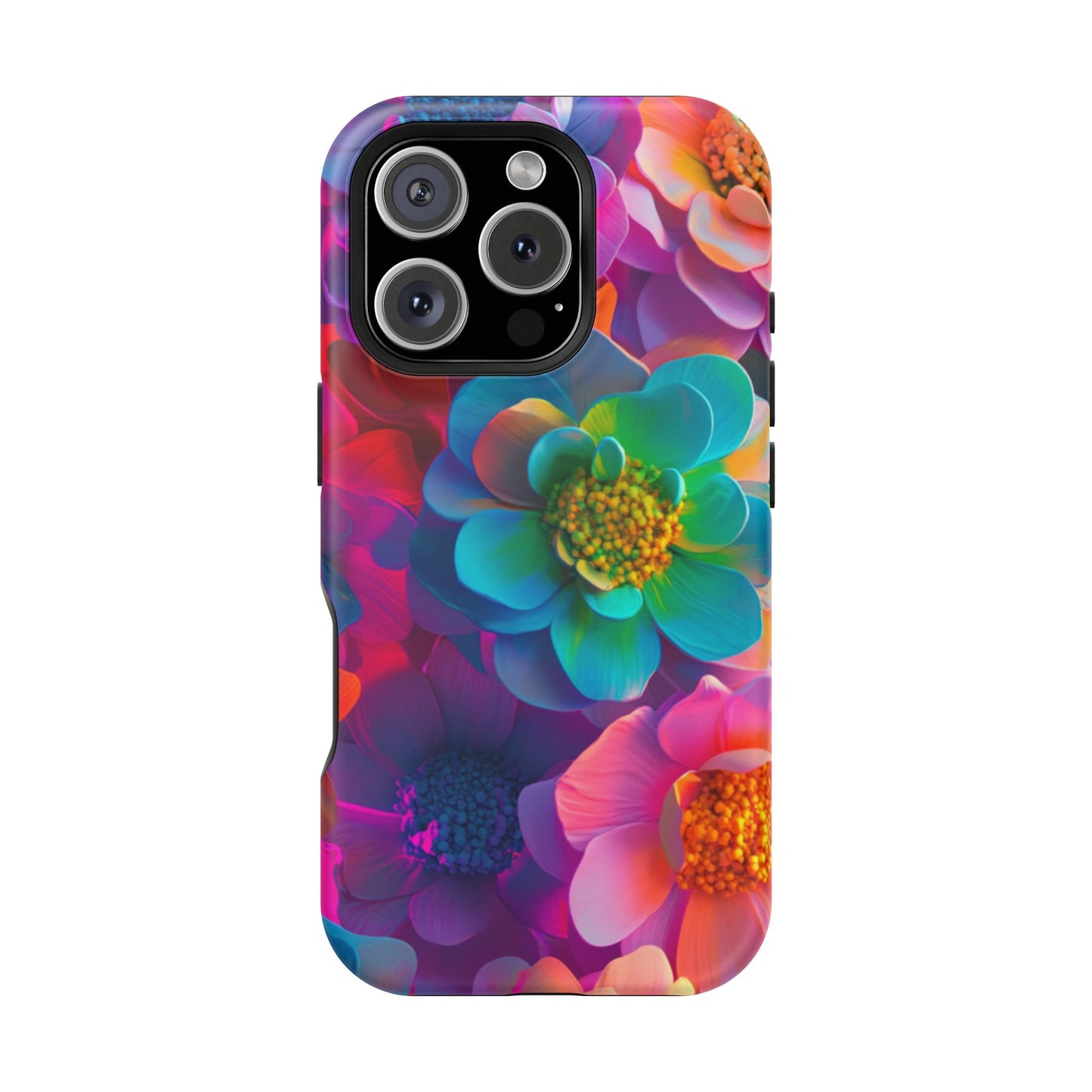 🌺 Vibrant Bloom Phone Case with 3D Neon Florals 🌺