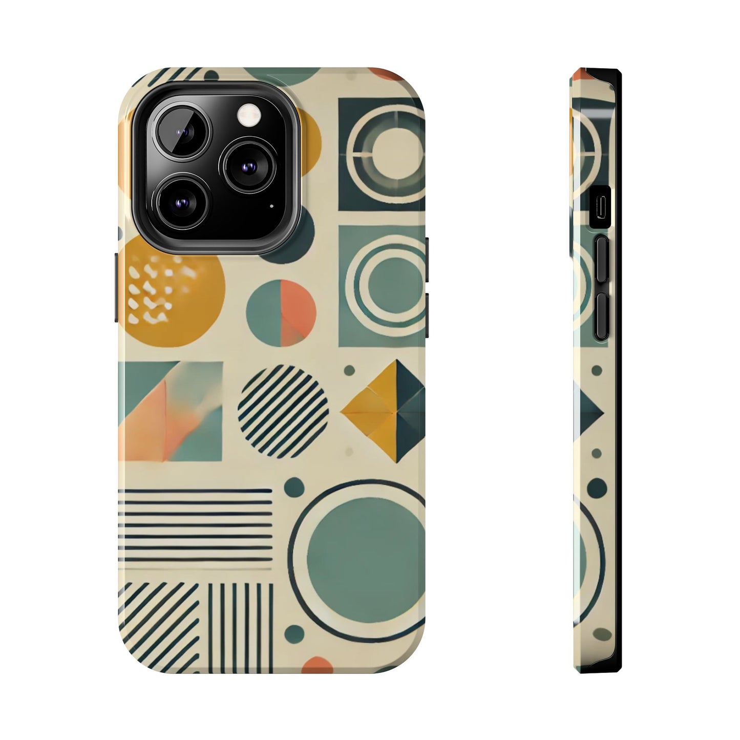 🔵 Geometric Pattern Phone Case | Stylish & Durable iPhone Cover 📱