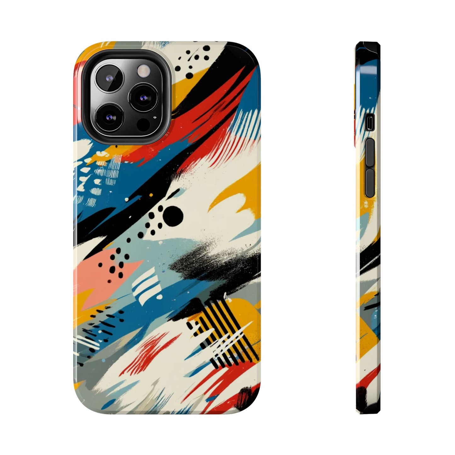 🎨 Vibrant Abstract Brushstroke Phone Case | Bold & Durable iPhone Cover 📱