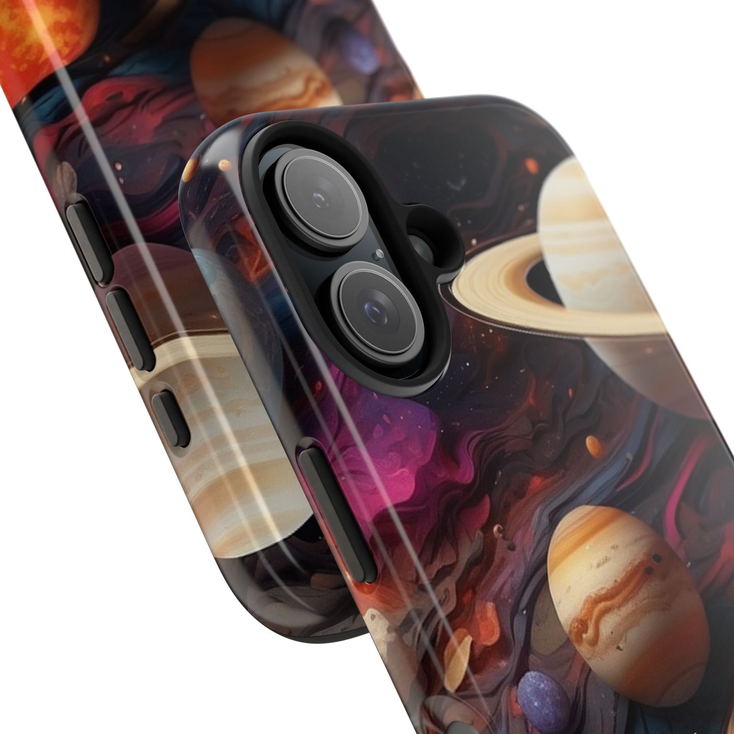 Galaxy Planet iPhone Case 🌌 | Cosmic Design, Shockproof Protection for iPhone 16 to 12 Pro Max