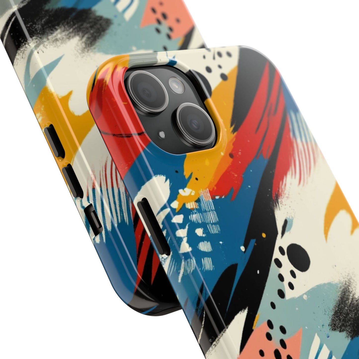 🎨 Vibrant Abstract Brushstroke Phone Case | Bold & Durable iPhone Cover 📱