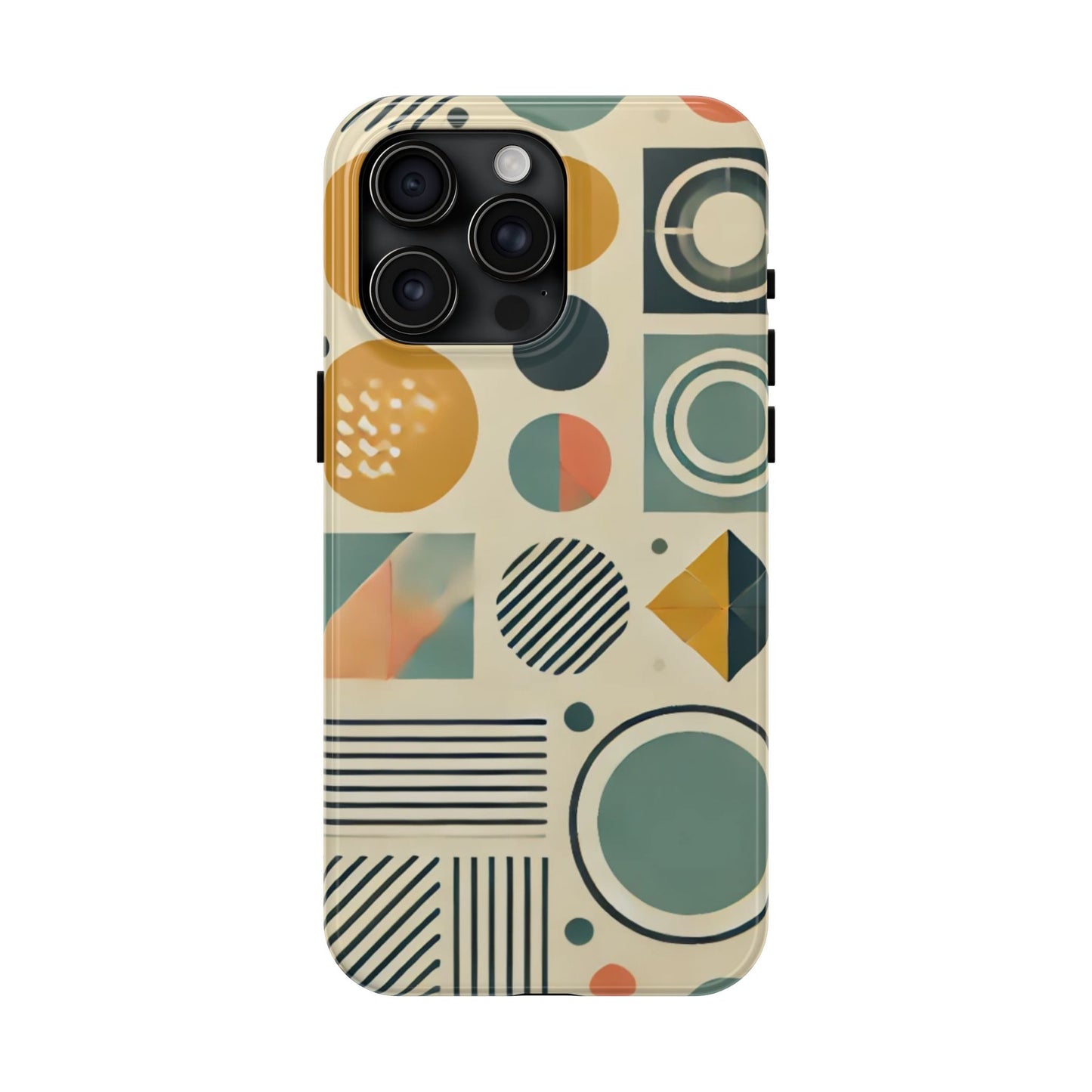 🔵 Geometric Pattern Phone Case | Stylish & Durable iPhone Cover 📱