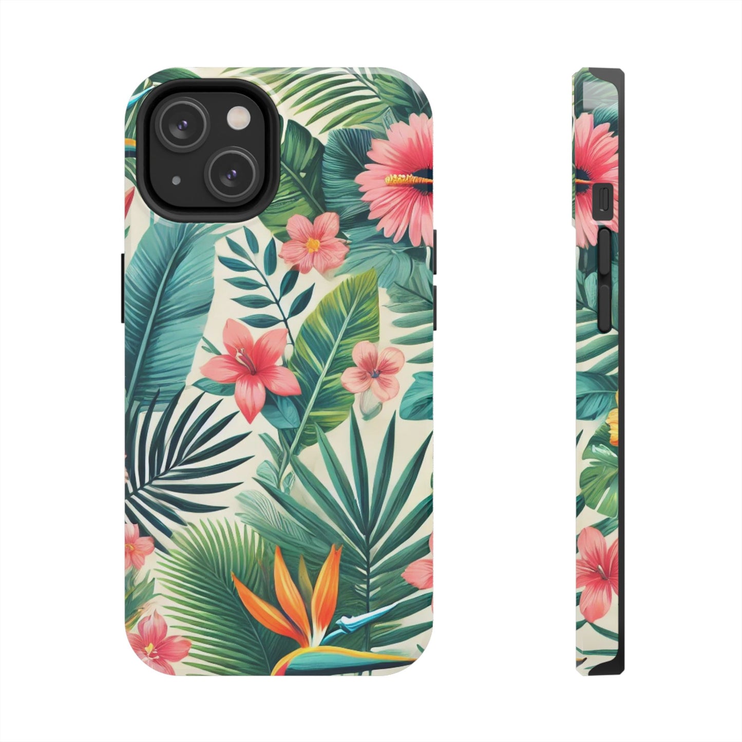 Tropical Paradise iPhone Case 🌺 | Vibrant Jungle Design, Shockproof Protection for iPhone 16 to 12 Pro Max