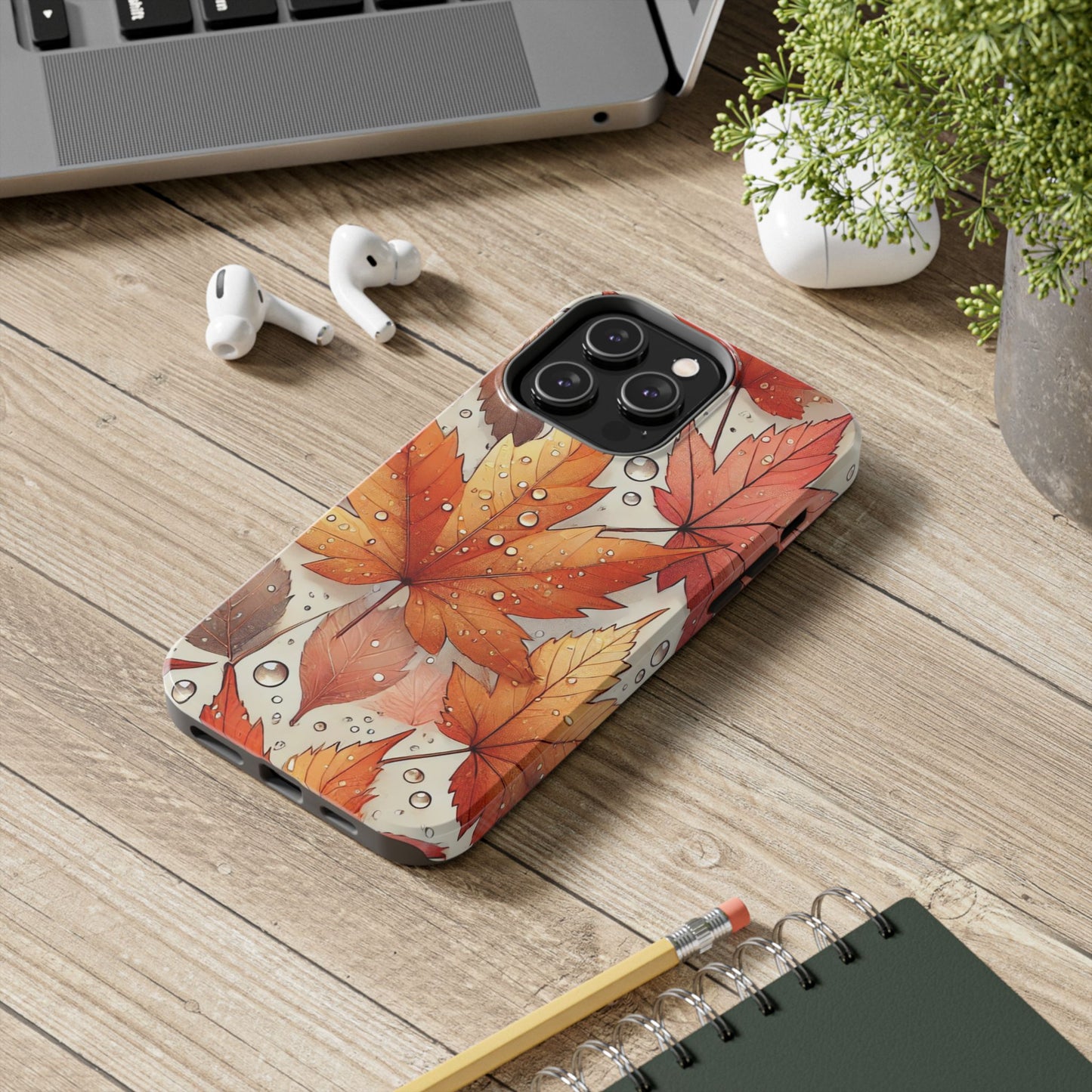 Autumn Leaves iPhone Case 🍁 | Fall-Inspired Design, Shockproof Protection for iPhone 16 to 12 Pro Max 📱