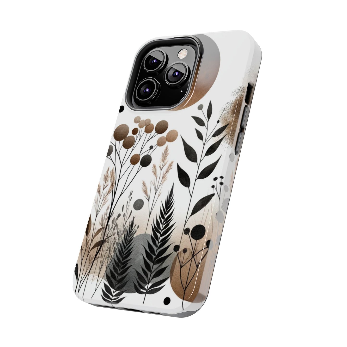 Nature-Inspired iPhone Case 🌿 | Minimalist Watercolor Design, Shockproof Protection for iPhone 16 to 12 Pro Max 📱