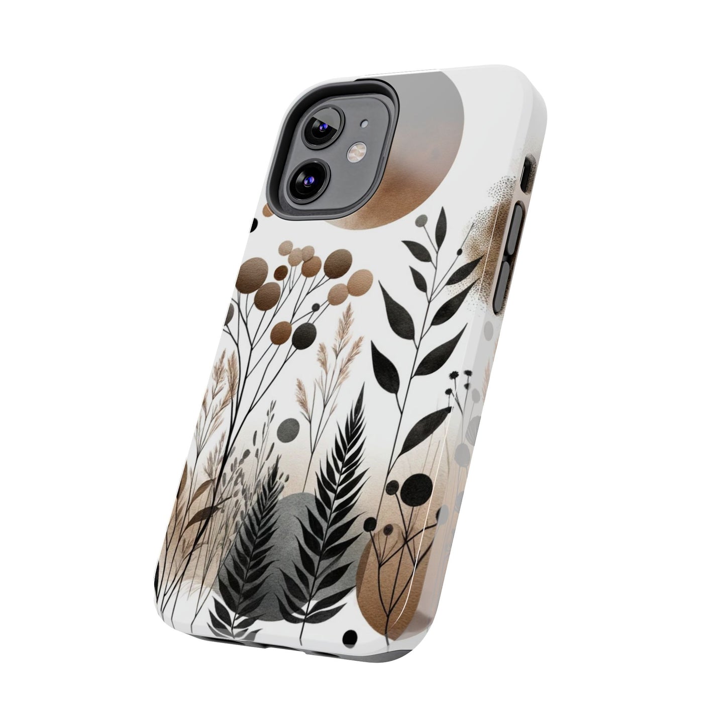 Nature-Inspired iPhone Case 🌿 | Minimalist Watercolor Design, Shockproof Protection for iPhone 16 to 12 Pro Max 📱