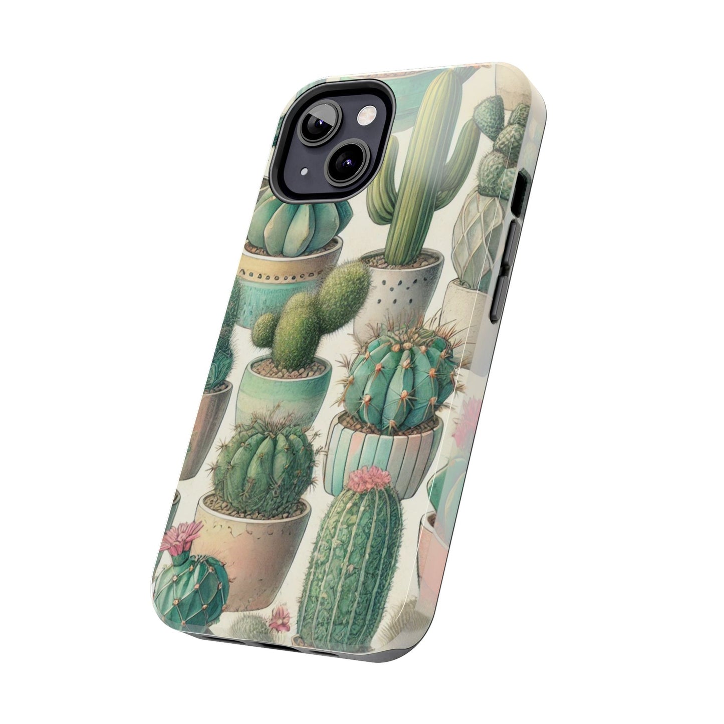 Cactus iPhone Case 🌵 Stylish Glossy Finish, Shockproof Protection for iPhone 16 to 12 Pro Max 📱