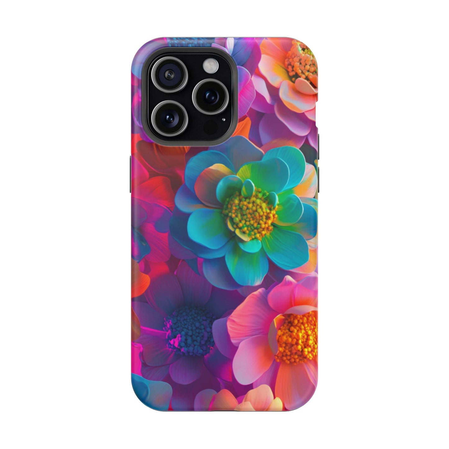 🌺 Vibrant Bloom Phone Case with 3D Neon Florals 🌺