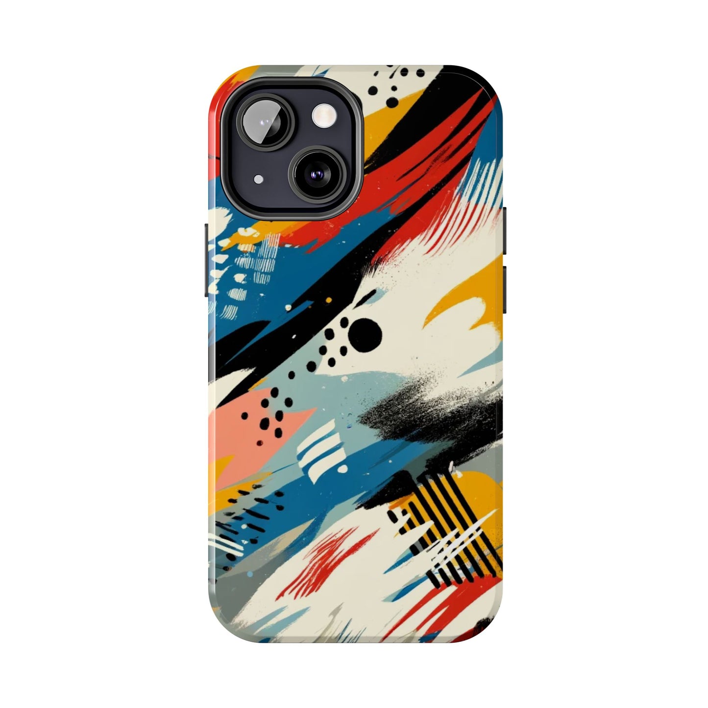 🎨 Vibrant Abstract Brushstroke Phone Case | Bold & Durable iPhone Cover 📱