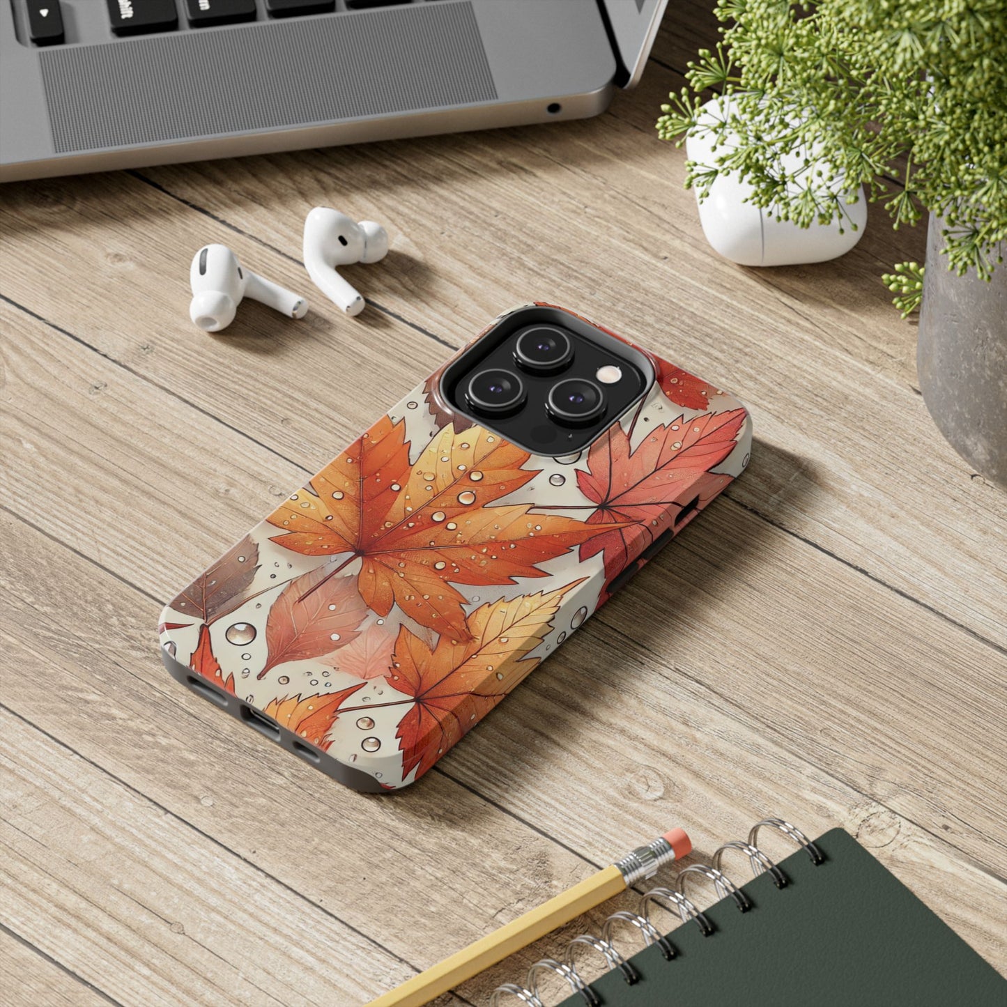 Autumn Leaves iPhone Case 🍁 | Fall-Inspired Design, Shockproof Protection for iPhone 16 to 12 Pro Max 📱