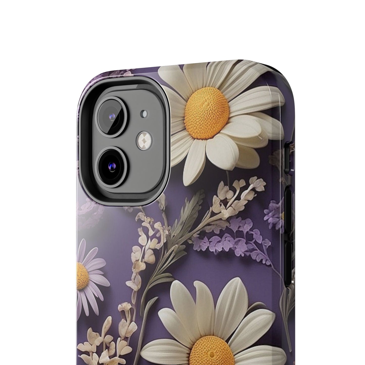 Lavender Daisy iPhone Case 🌼 | Elegant Floral Design, Shockproof Protection for iPhone 16 to 12 Pro Max 📱