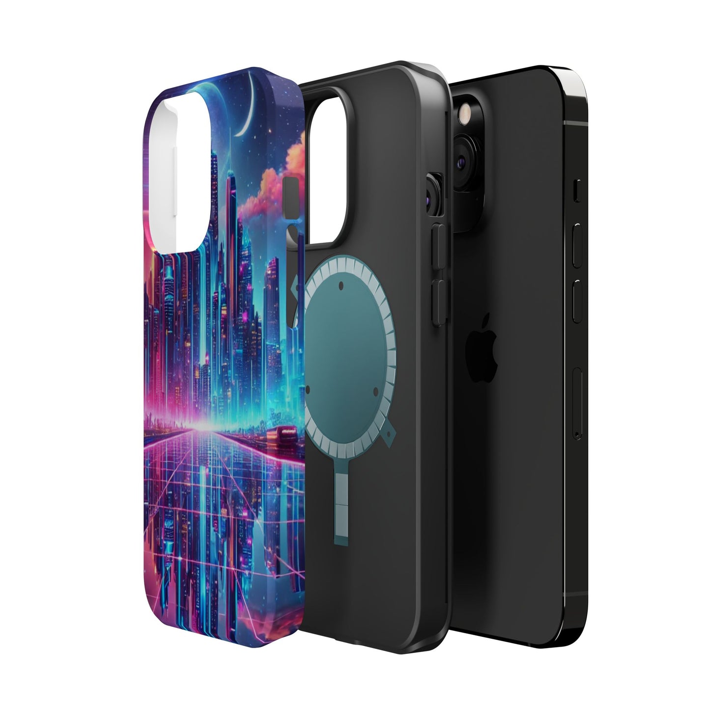 🔥 Neon Cyberpunk Phone Case 🌌 | MagSafe® Ready 📱 iPhone 16 to 13!