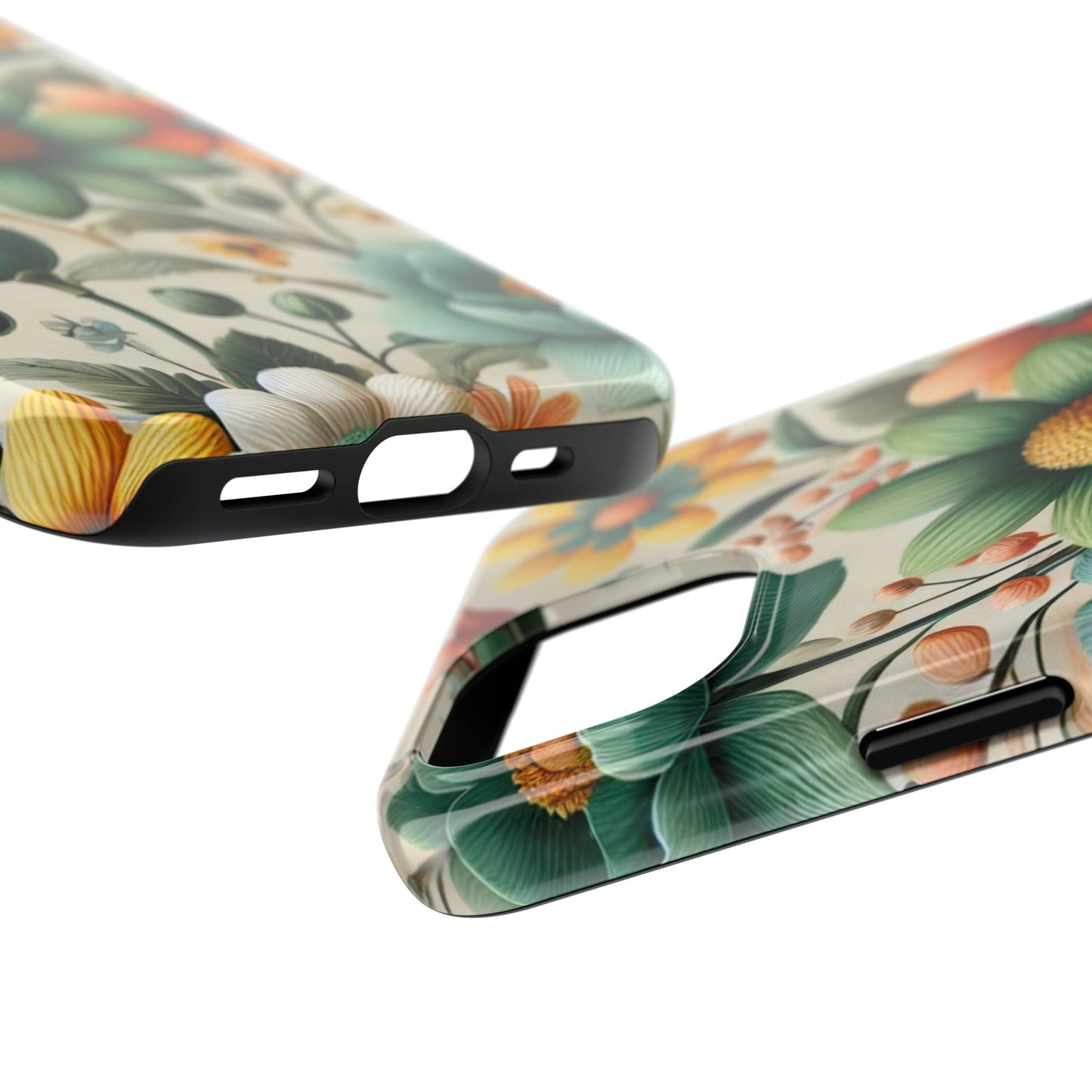 Floral iPhone Case 🌸 | Elegant Glossy Finish, Shockproof Protection for iPhone 16 to 12 Pro Max 📱