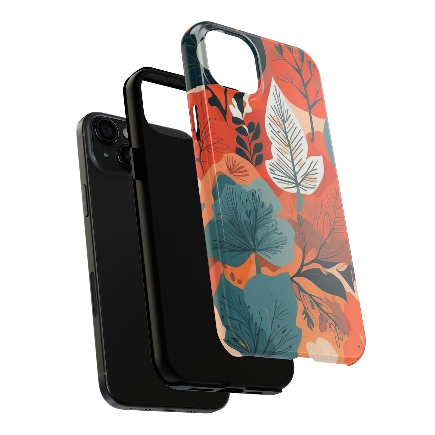 Autumn Leaf iPhone Case 🍁 | Warm Botanical Design, Shockproof Protection for iPhone 16 to 12 Pro Max 📱