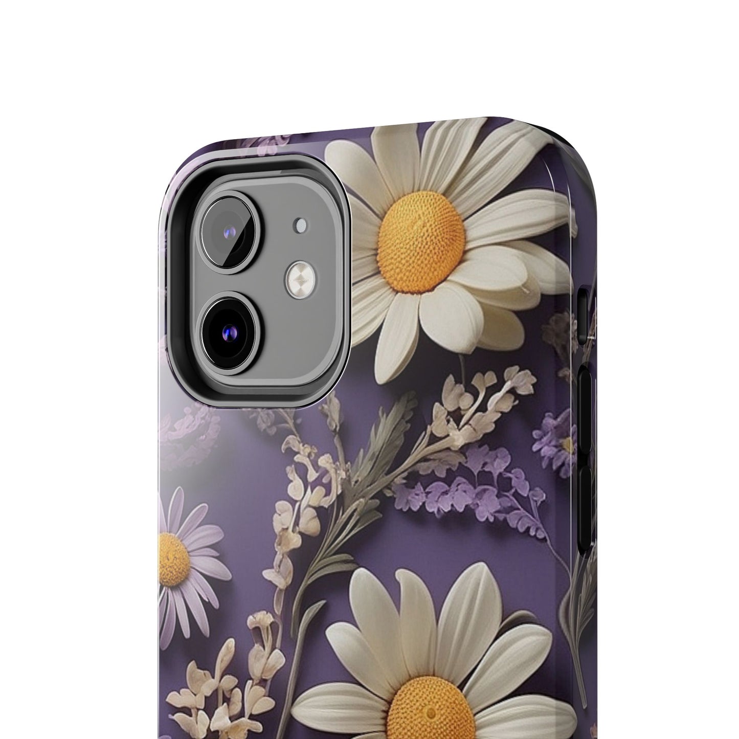 Lavender Daisy iPhone Case 🌼 | Elegant Floral Design, Shockproof Protection for iPhone 16 to 12 Pro Max 📱