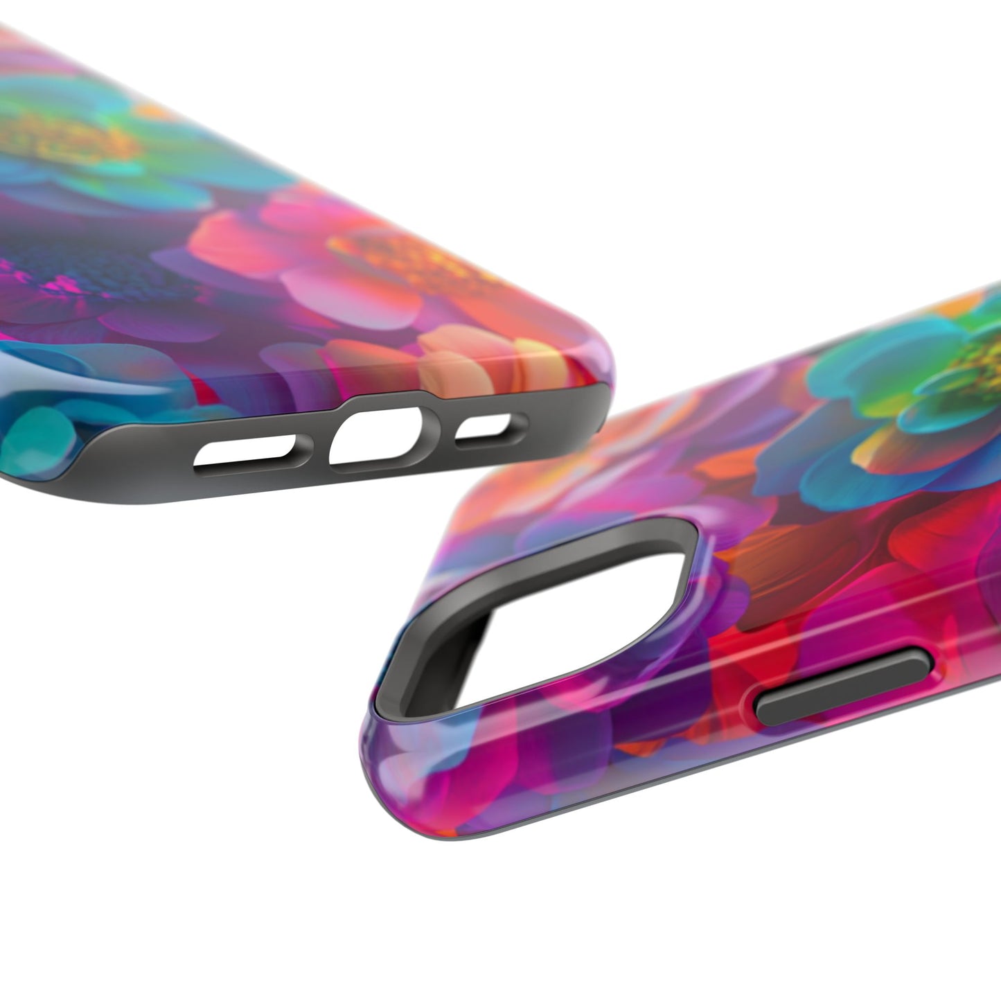 🌺 Vibrant Bloom Phone Case with 3D Neon Florals 🌺