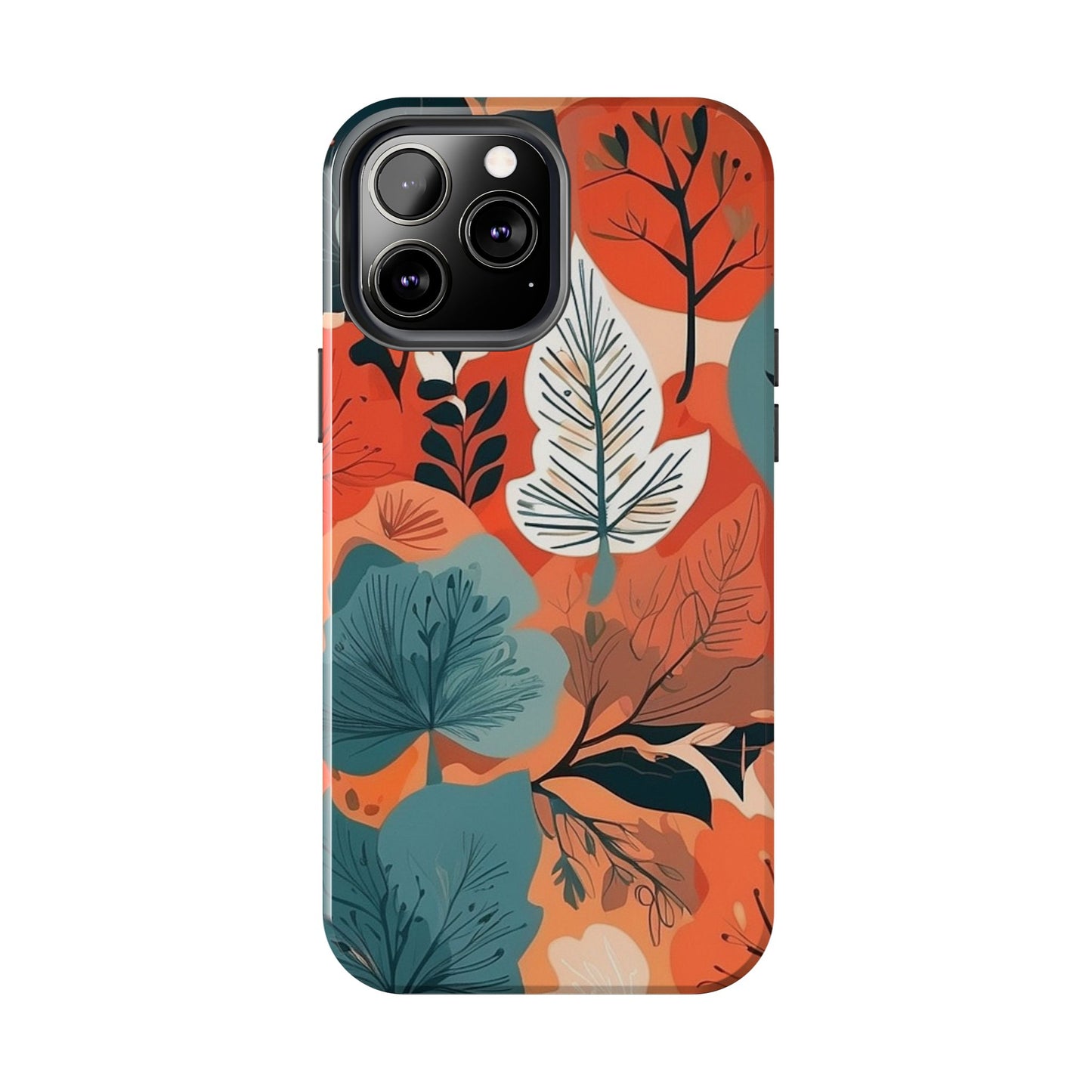 Autumn Leaf iPhone Case 🍁 | Warm Botanical Design, Shockproof Protection for iPhone 16 to 12 Pro Max 📱