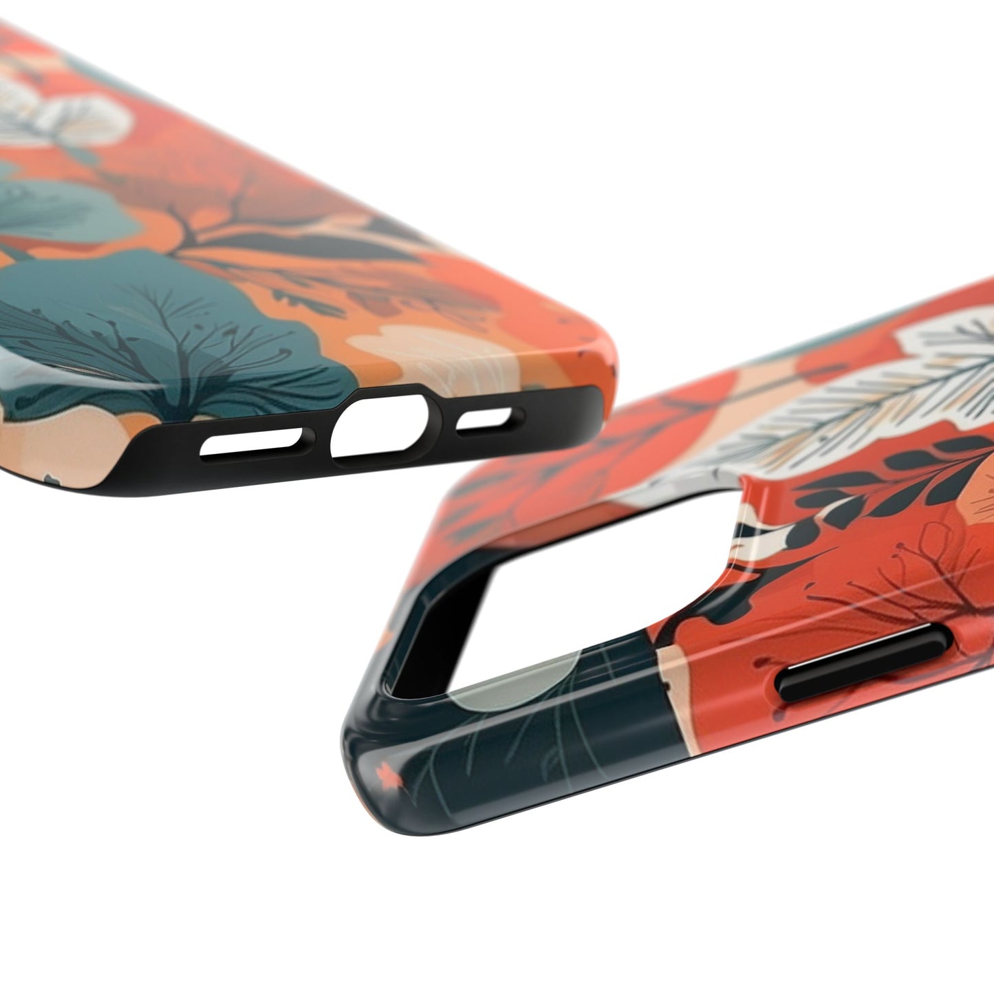 Autumn Leaf iPhone Case 🍁 | Warm Botanical Design, Shockproof Protection for iPhone 16 to 12 Pro Max 📱