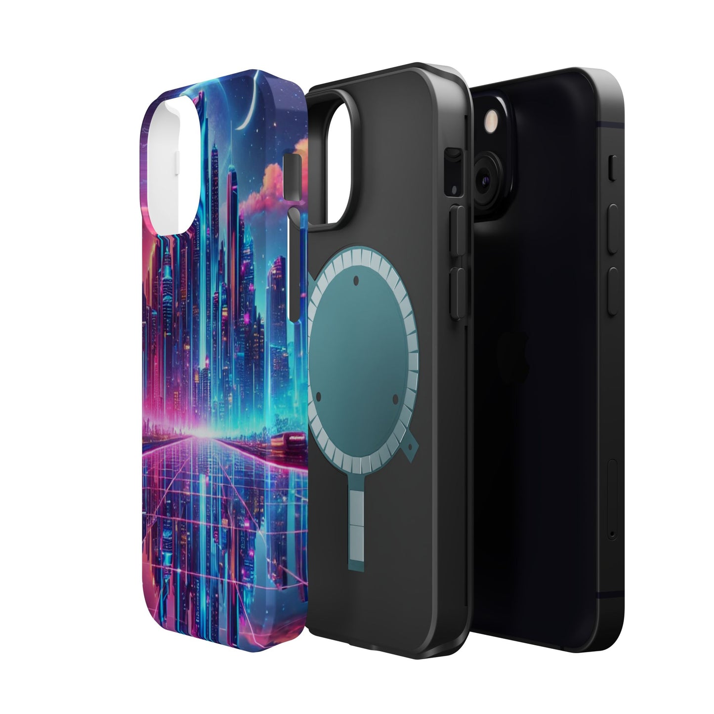 🔥 Neon Cyberpunk Phone Case 🌌 | MagSafe® Ready 📱 iPhone 16 to 13!