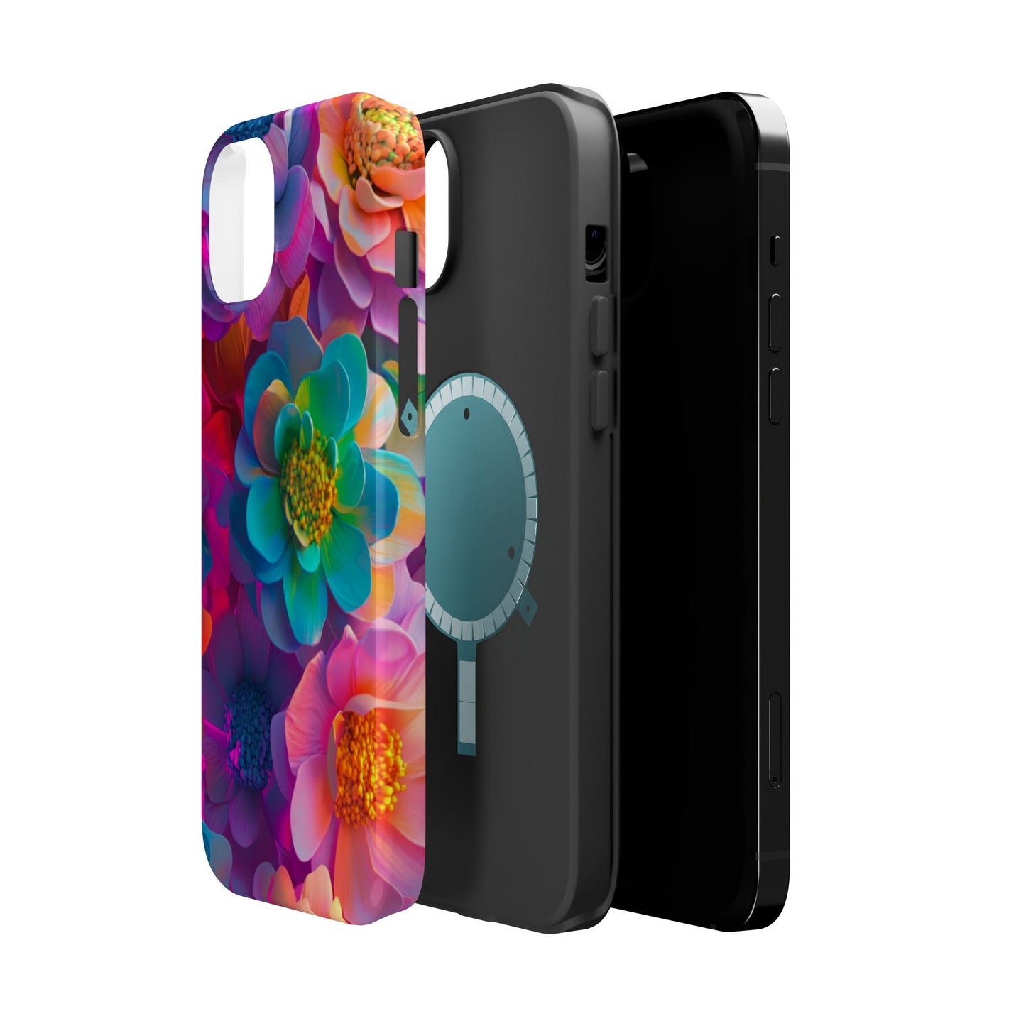 🌺 Vibrant Bloom Phone Case with 3D Neon Florals 🌺