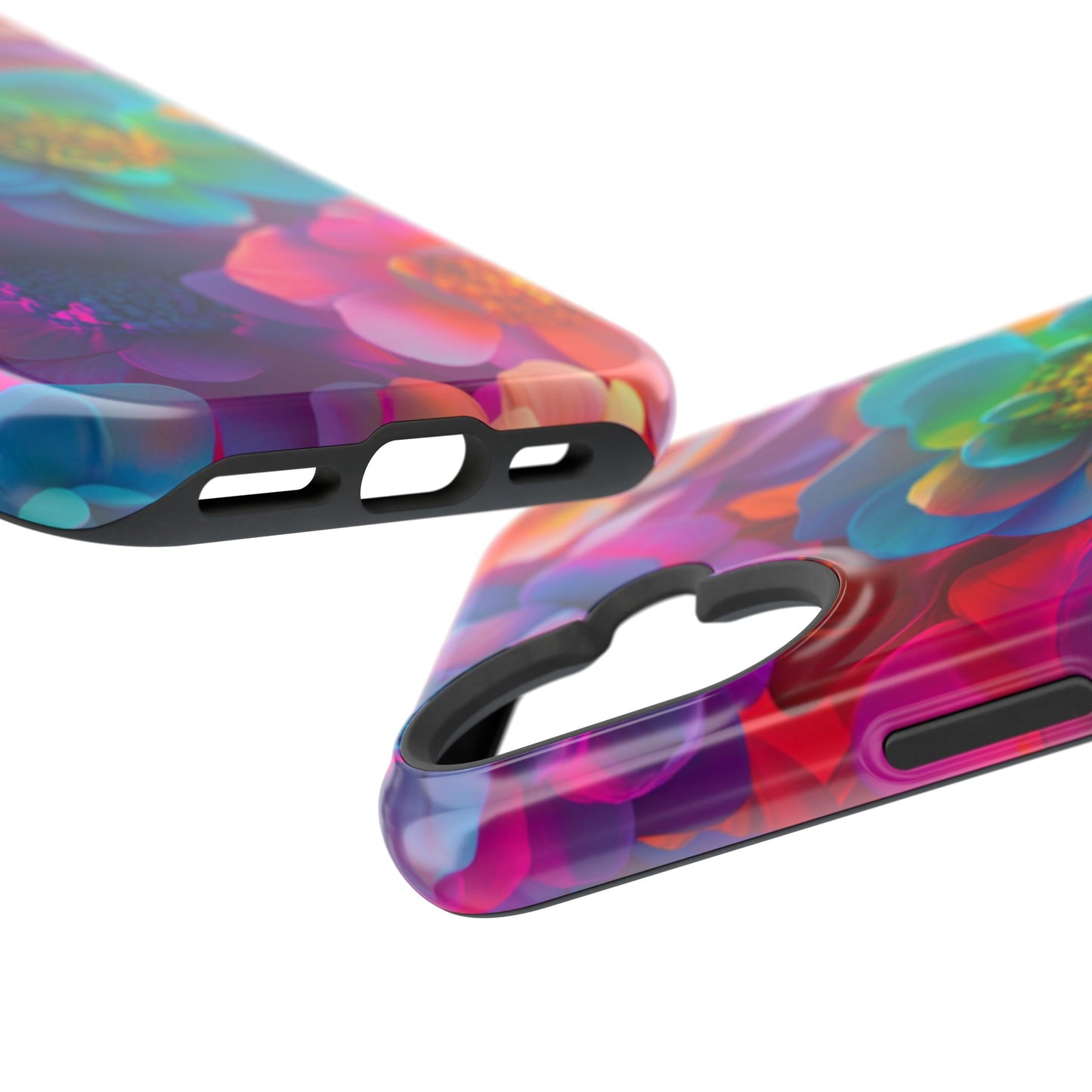 🌺 Vibrant Bloom Phone Case with 3D Neon Florals 🌺