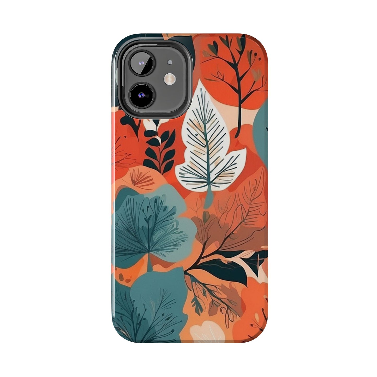 Autumn Leaf iPhone Case 🍁 | Warm Botanical Design, Shockproof Protection for iPhone 16 to 12 Pro Max 📱