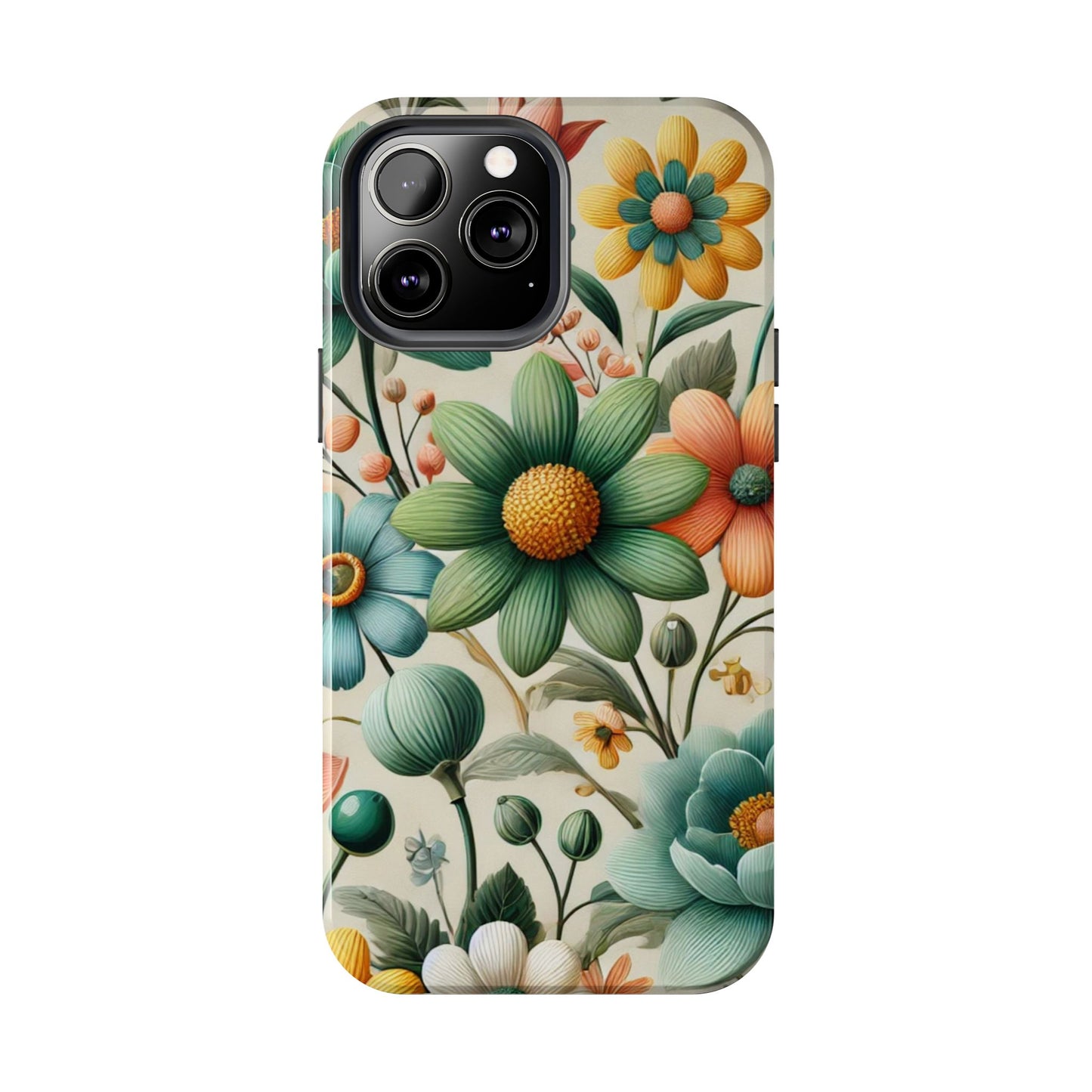 Floral iPhone Case 🌸 | Elegant Glossy Finish, Shockproof Protection for iPhone 16 to 12 Pro Max 📱