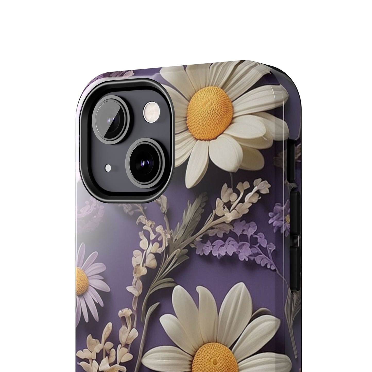 Lavender Daisy iPhone Case 🌼 | Elegant Floral Design, Shockproof Protection for iPhone 16 to 12 Pro Max 📱