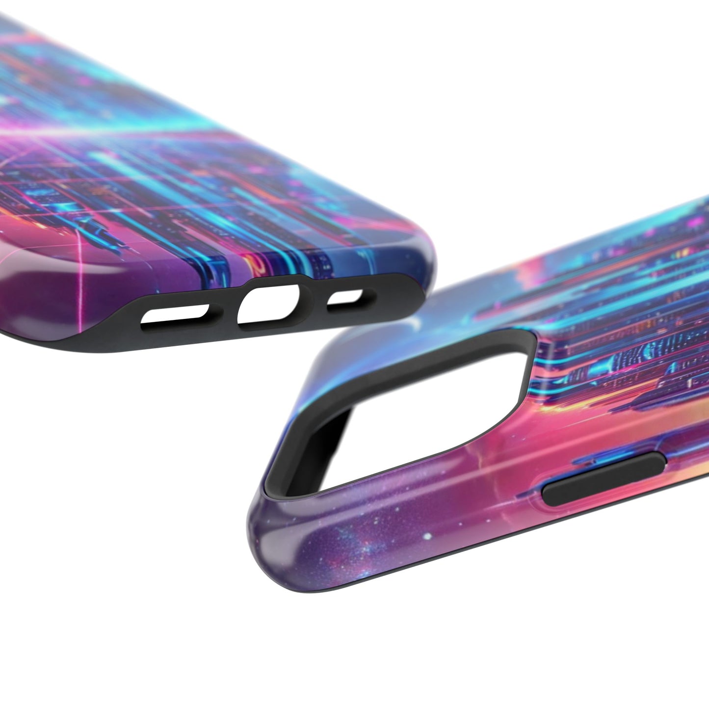 🔥 Neon Cyberpunk Phone Case 🌌 | MagSafe® Ready 📱 iPhone 16 to 13!