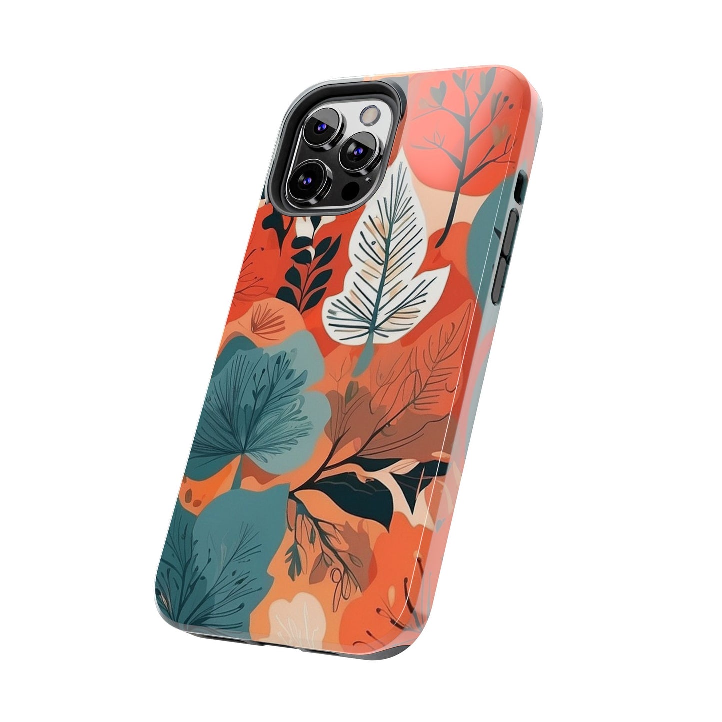 Autumn Leaf iPhone Case 🍁 | Warm Botanical Design, Shockproof Protection for iPhone 16 to 12 Pro Max 📱