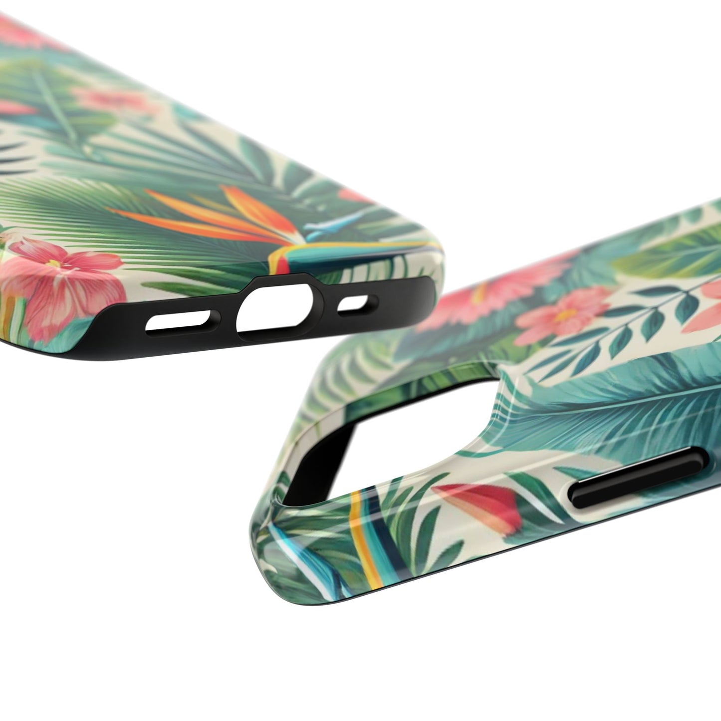 Tropical Paradise iPhone Case 🌺 | Vibrant Jungle Design, Shockproof Protection for iPhone 16 to 12 Pro Max