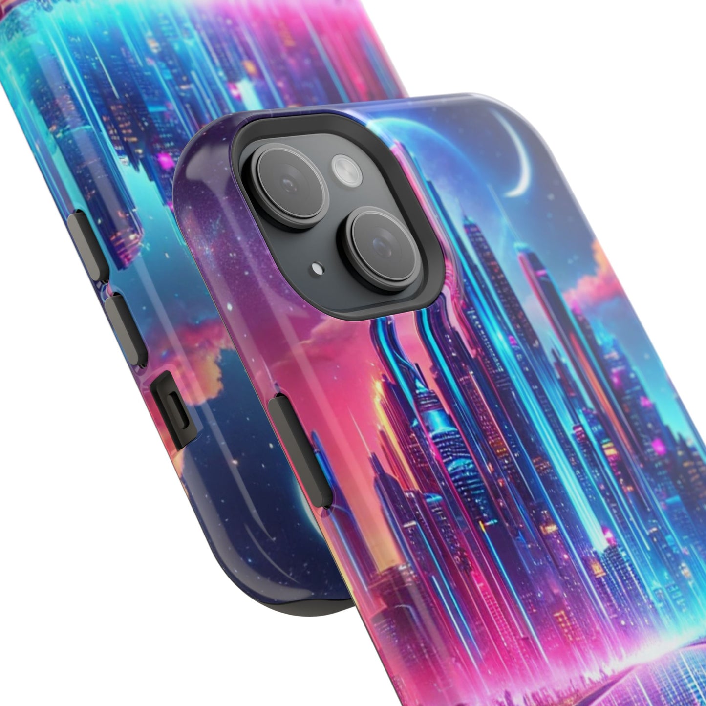 🔥 Neon Cyberpunk Phone Case 🌌 | MagSafe® Ready 📱 iPhone 16 to 13!