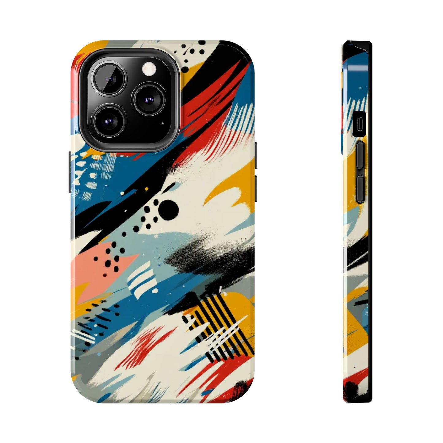 🎨 Vibrant Abstract Brushstroke Phone Case | Bold & Durable iPhone Cover 📱