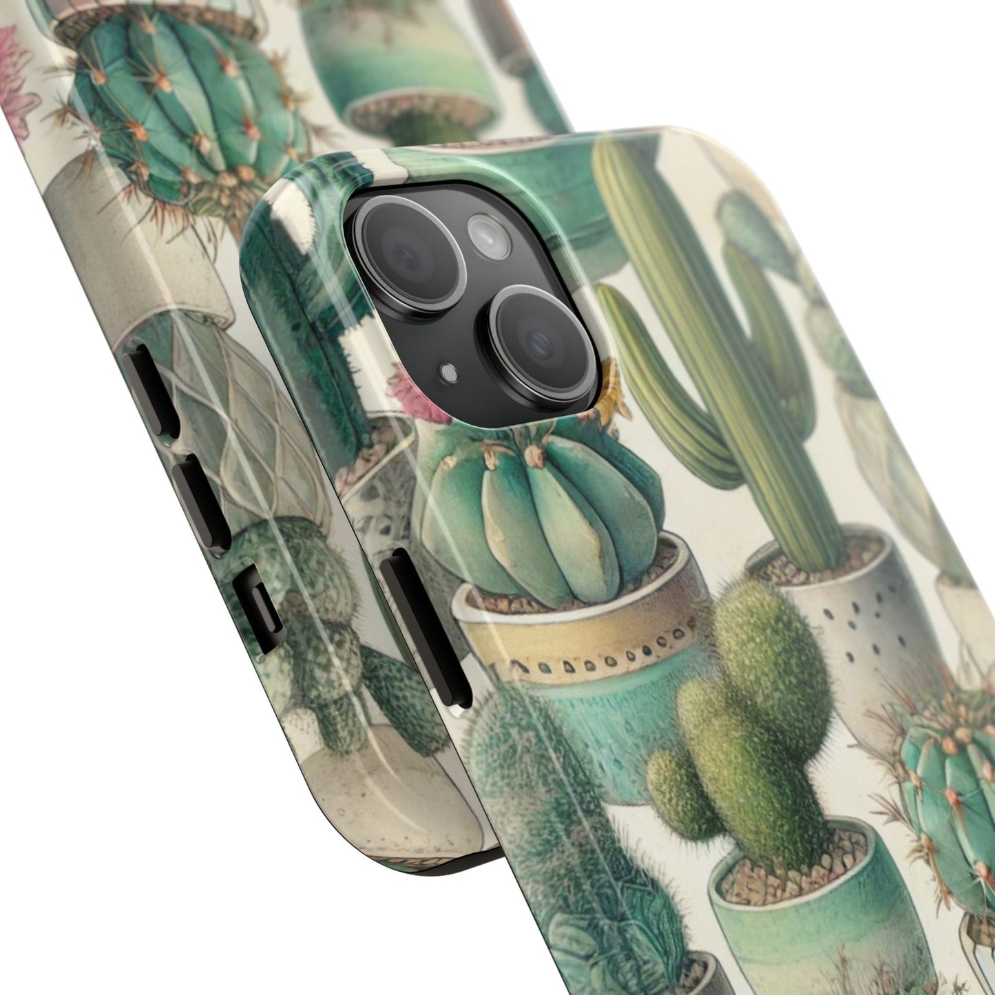 Cactus iPhone Case 🌵 Stylish Glossy Finish, Shockproof Protection for iPhone 16 to 12 Pro Max 📱