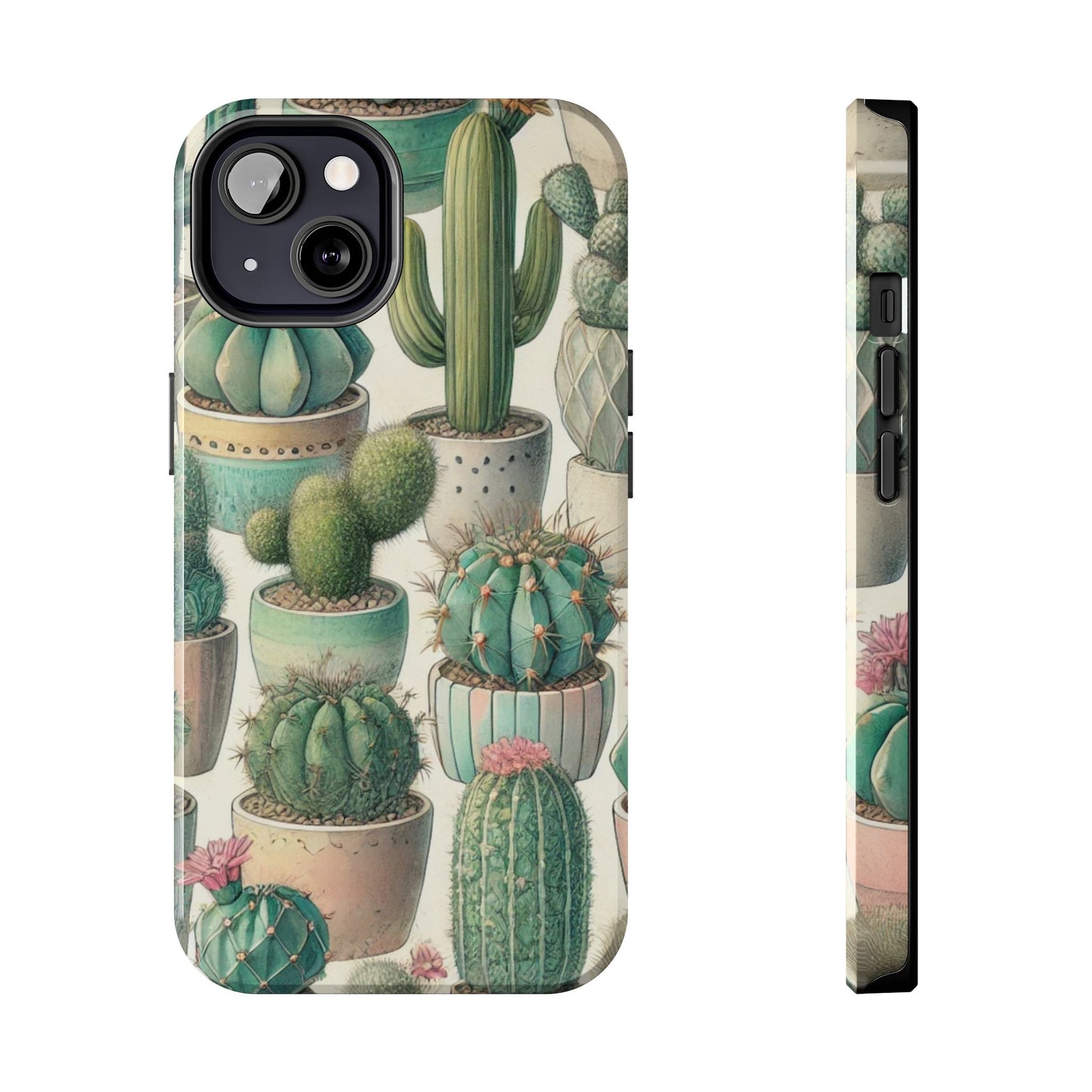 Cactus iPhone Case 🌵 Stylish Glossy Finish, Shockproof Protection for iPhone 16 to 12 Pro Max 📱