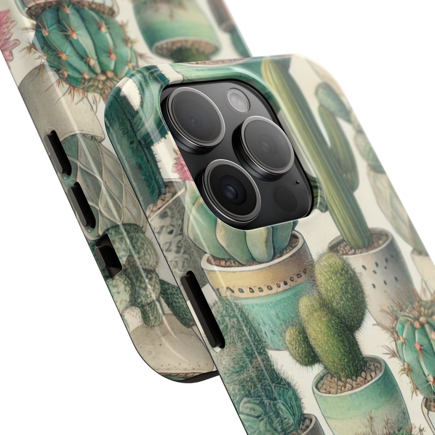 Cactus iPhone Case 🌵 Stylish Glossy Finish, Shockproof Protection for iPhone 16 to 12 Pro Max 📱