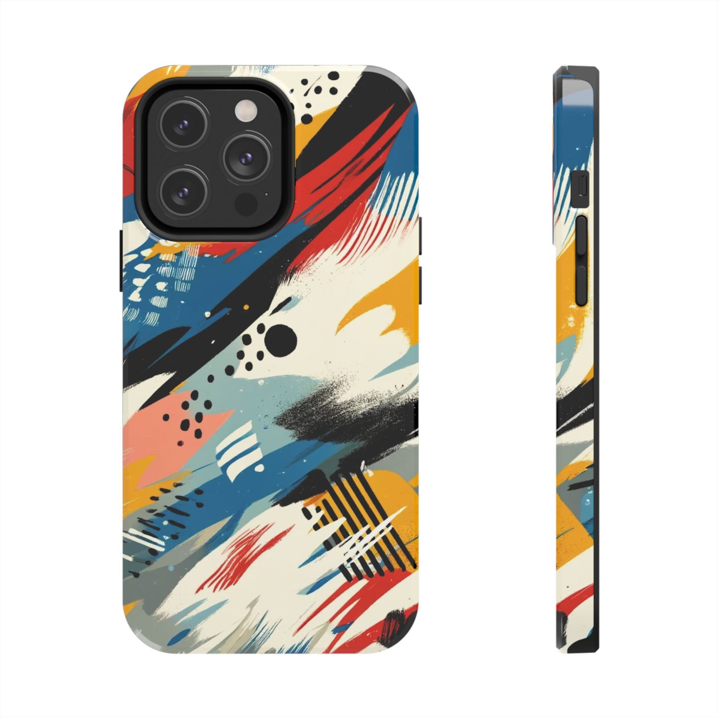 🎨 Vibrant Abstract Brushstroke Phone Case | Bold & Durable iPhone Cover 📱