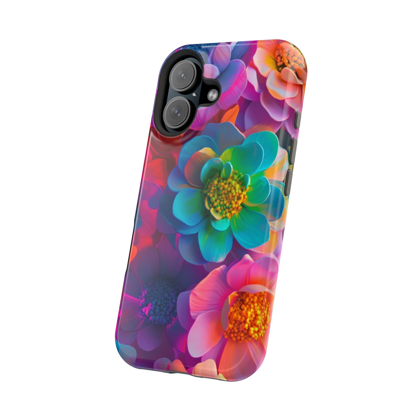 🌺 Vibrant Bloom Phone Case with 3D Neon Florals 🌺