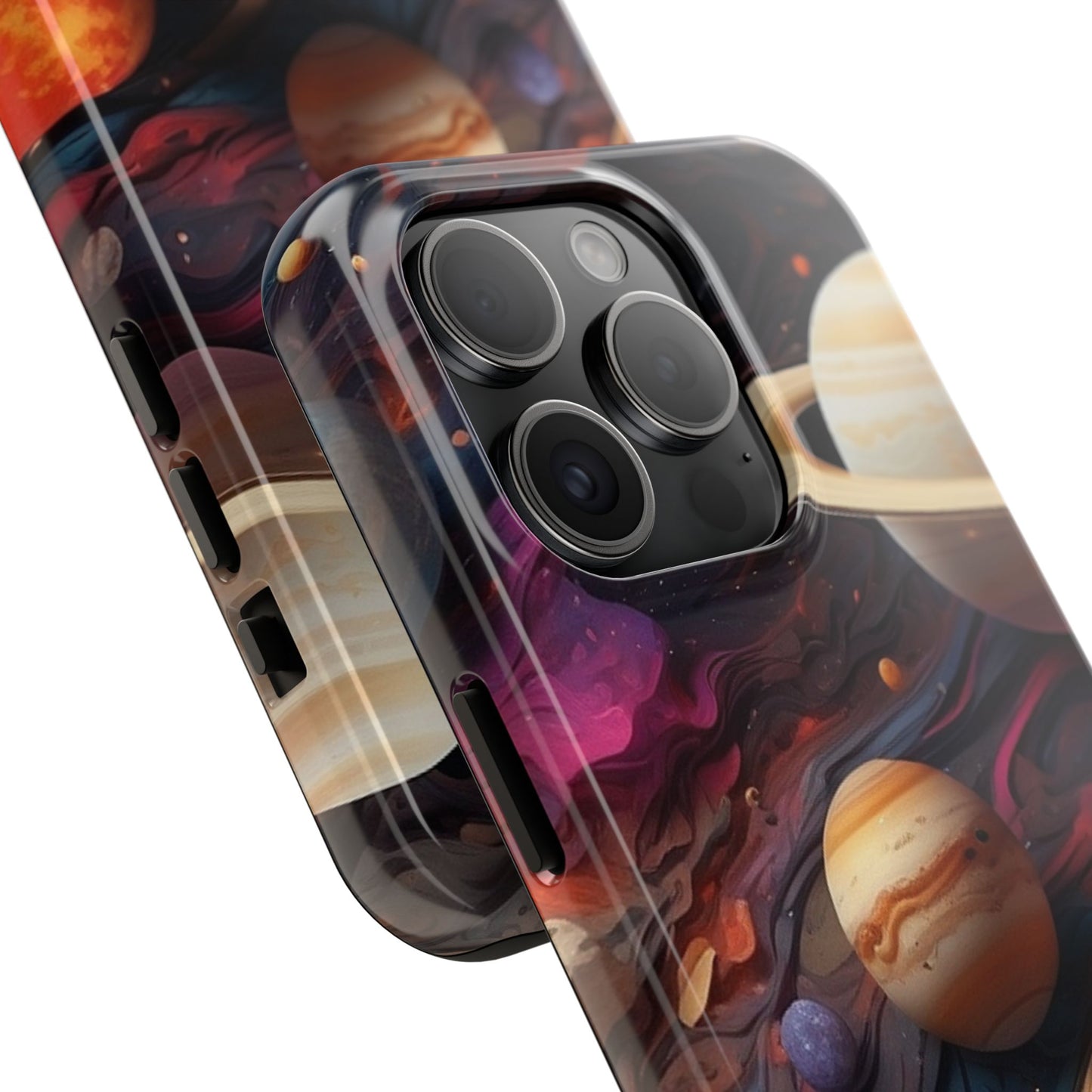 Galaxy Planet iPhone Case 🌌 | Cosmic Design, Shockproof Protection for iPhone 16 to 12 Pro Max