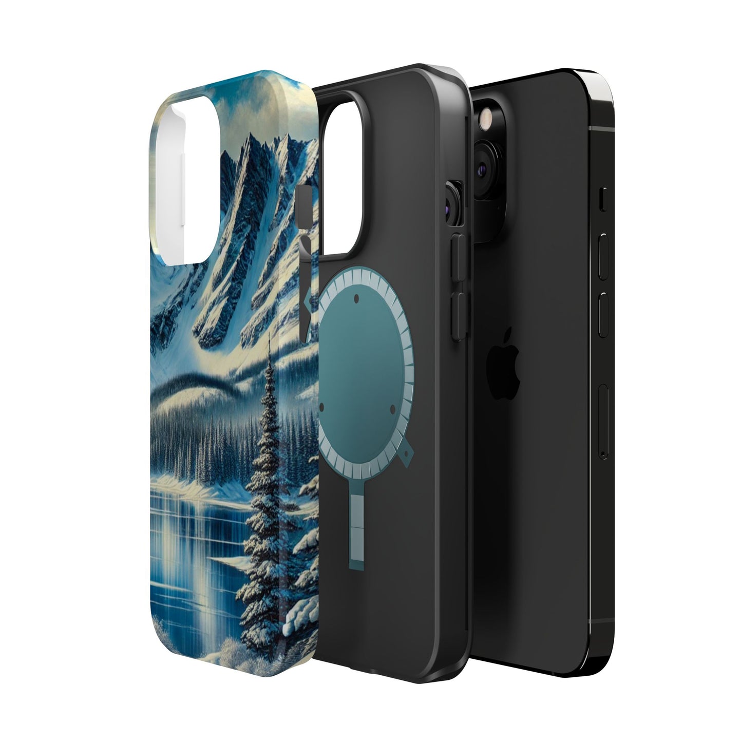 📱 Snowy Mountain Landscape Phone Case – MagSafe® Compatible 🌨️❄️