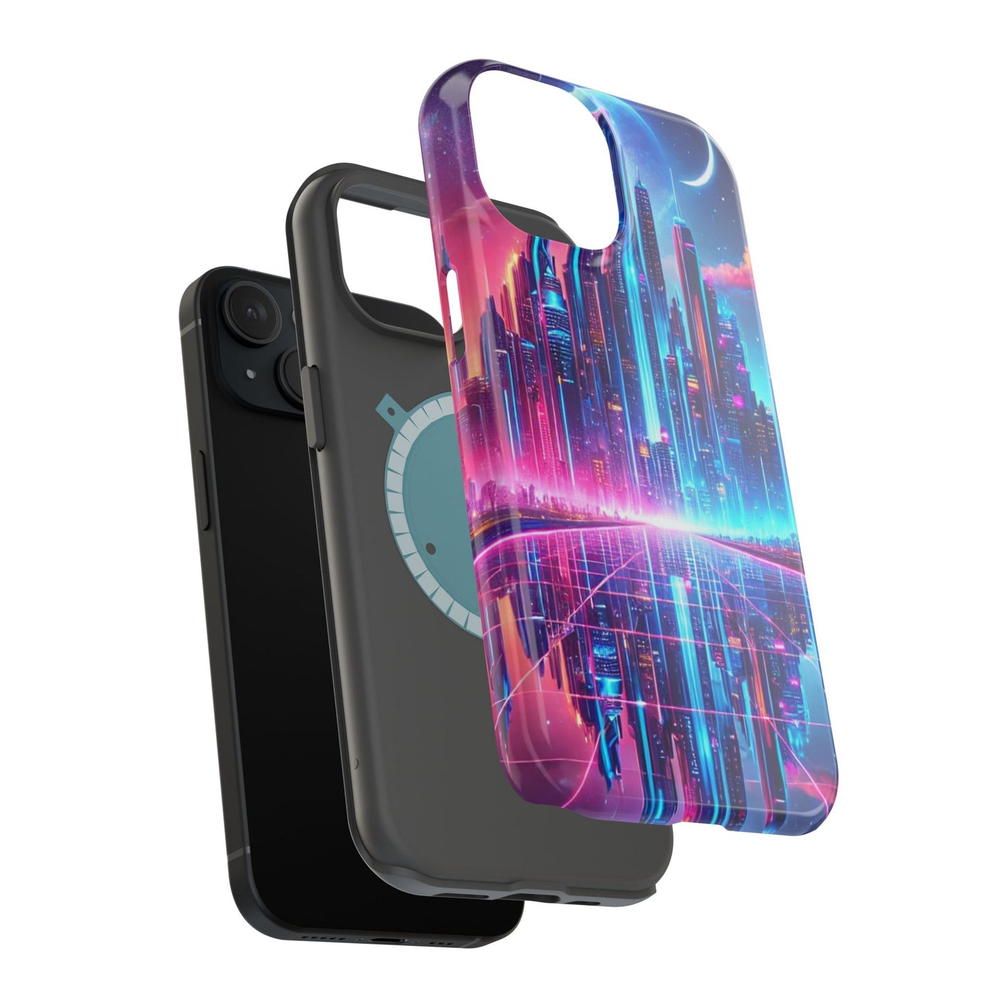 🔥 Neon Cyberpunk Phone Case 🌌 | MagSafe® Ready 📱 iPhone 16 to 13!