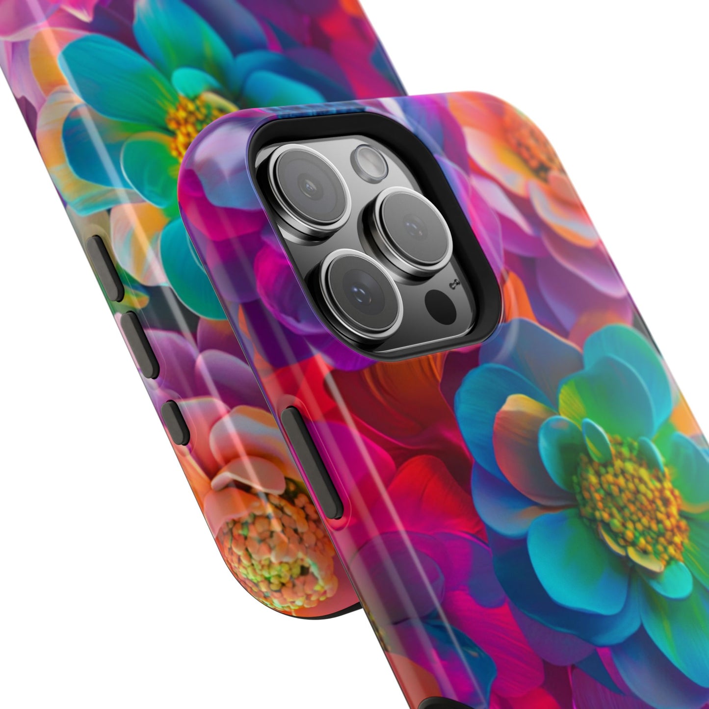 🌺 Vibrant Bloom Phone Case with 3D Neon Florals 🌺